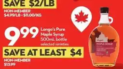 Longo's Longo's pure maple syrup offer