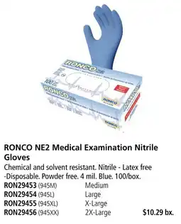 Covey Basics Ronco ne2 medical examination nitrile gloves offer