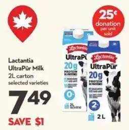 Longo's Lactantia UltraPur Milk offer