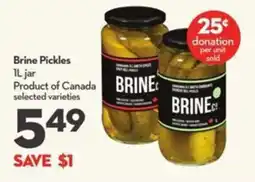 Longo's Brine Pickles offer