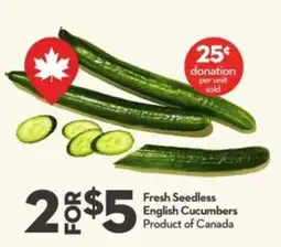 Longo's Fresh Seedless English Cucumbers offer