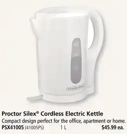 Covey Basics Proctor Silex cordless electric kettle offer