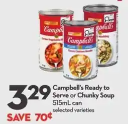 Longo's Campbell's ready to serve or chunky soup offer