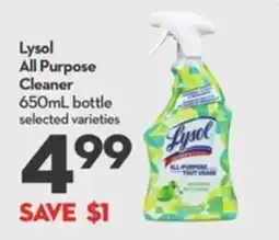 Longo's Lysol all purpose cleaner offer