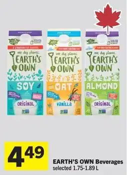 Foodland Earth's Own Beverages offer