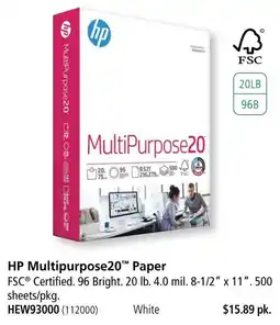 Covey Basics hp multipurpose20 paper offer
