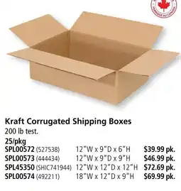 Covey Basics Kraft corrugated shipping boxes offer