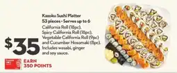 Longo's Kazoku Sushi Platter offer