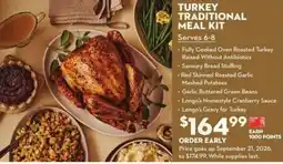 Longo's Longo's turkey traditional meal kit offer