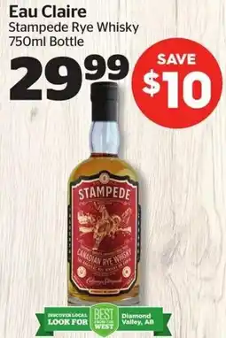 Calgary Co-op Eau Claire Stampede Rye Whisky offer