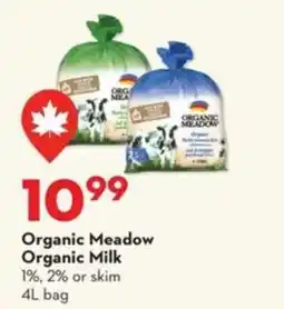 Longo's Organic Meadow Organic Milk offer