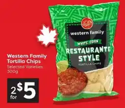 Quality Foods Western Family Tortilla Chips offer