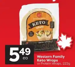 Quality Foods Western Family Keto Wraps offer