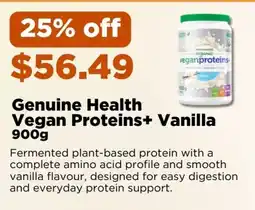 Metro Genuine Health Vegan Proteins+ Vanilla offer