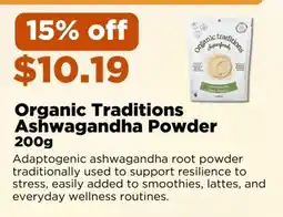 Metro Organic Traditions Ashwagandha Powder offer