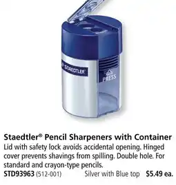 Covey Basics Staedtler pencil sharpeners with container offer
