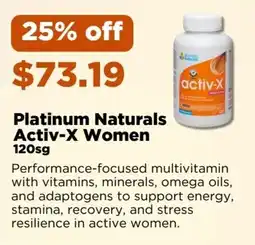Metro Platinum Naturals Activ-X Women offer
