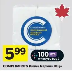 Foodland Compliments Dinner Napkins offer
