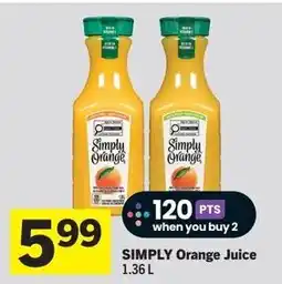 Foodland Simply Orange Juice offer