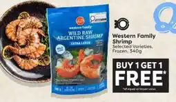 Quality Foods Western Family Shrimp offer