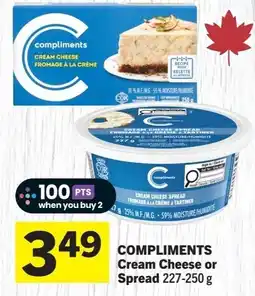 Foodland Compliments Cream Cheese or Spread offer