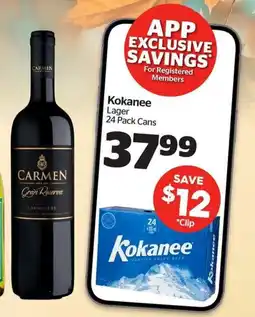 Calgary Co-op Kokanee lager offer