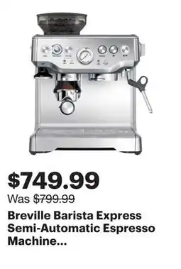 Best Buy Breville Barista Express Semi-Automatic Espresso Machine Bean-to-Cup - Stainless Steel offer
