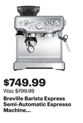 Best Buy Breville Barista Express Semi-Automatic Espresso Machine Bean-to-Cup - Stainless Steel offer