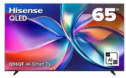Visions Electronics Hisense QLED QD6QF 4K Smart TV 65 offer