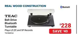 Visions Electronics TEAC Belt Drive Bluetooth Turntable offer