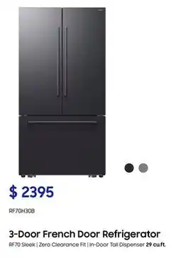 The Brick Samsung Bespoke AI 35.88 29 Cu. Ft 3-Door French Door Refrigerator – Matte Black - RF70H30KEEAA offer