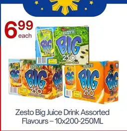 Lucky Supermarket Zesto Big Juice Drink Assorted Flavours offer