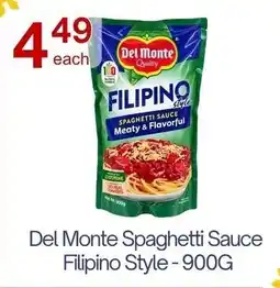 Lucky Supermarket Del Monte Spaghetti Sauce Filipino Style offer
