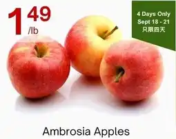 Lucky Supermarket Ambrosia Apples offer