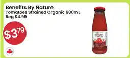 Healthy Planet Benefits By Nature Tomatoes Strained Organic offer