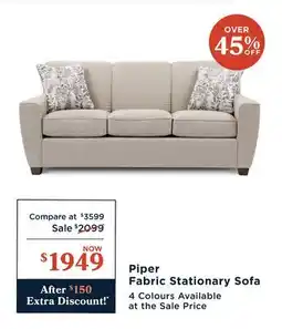 La Z Boy Piper Fabric Stationary Sofa offer