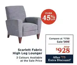 La Z Boy Scarlett Fabric High Leg Lounger offer