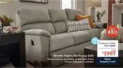 La Z Boy Brooks Fabric Reclining Sofa offer