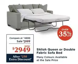 La Z Boy Shiloh Queen or Double Fabric Sofa Bed offer