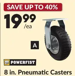 Princess Auto 8 in. Pneumatic Casters offer