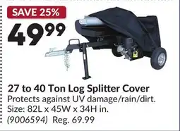 Princess Auto 27 to 40 Ton Log Splitter Cover offer