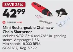 Princess Auto Mini Rechargeable Chainsaw Chain Sharpener offer