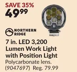 Princess Auto 7 in. LED 3,200 Lumen Work Light with Position Light offer