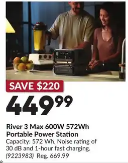 Princess Auto River 3 Max 600W 572Wh Portable Power Station offer