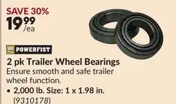 Princess Auto 2 pk Trailer Wheel Bearings offer