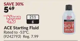 Princess Auto ACE Starting Fluid offer