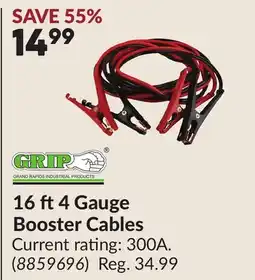 Princess Auto 16 ft 4 Gauge Booster Cables offer