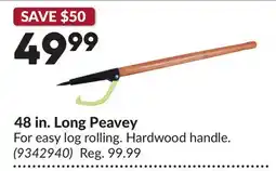 Princess Auto 48 in. Long Peavey offer