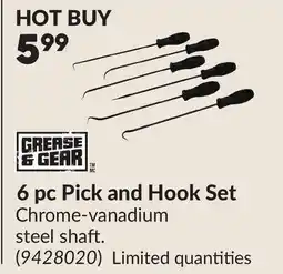 Princess Auto 6 pc Pick and Hook Set offer