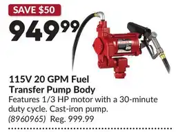 Princess Auto 115V 20 GPM Fuel Transfer Pump Body offer